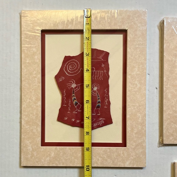 Set of 4 Vintage Larry Beck Hand Painted Petroglyphs on Stone - Picture 9 of 12